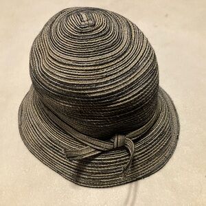 Striped Black and Tan Women's Hat